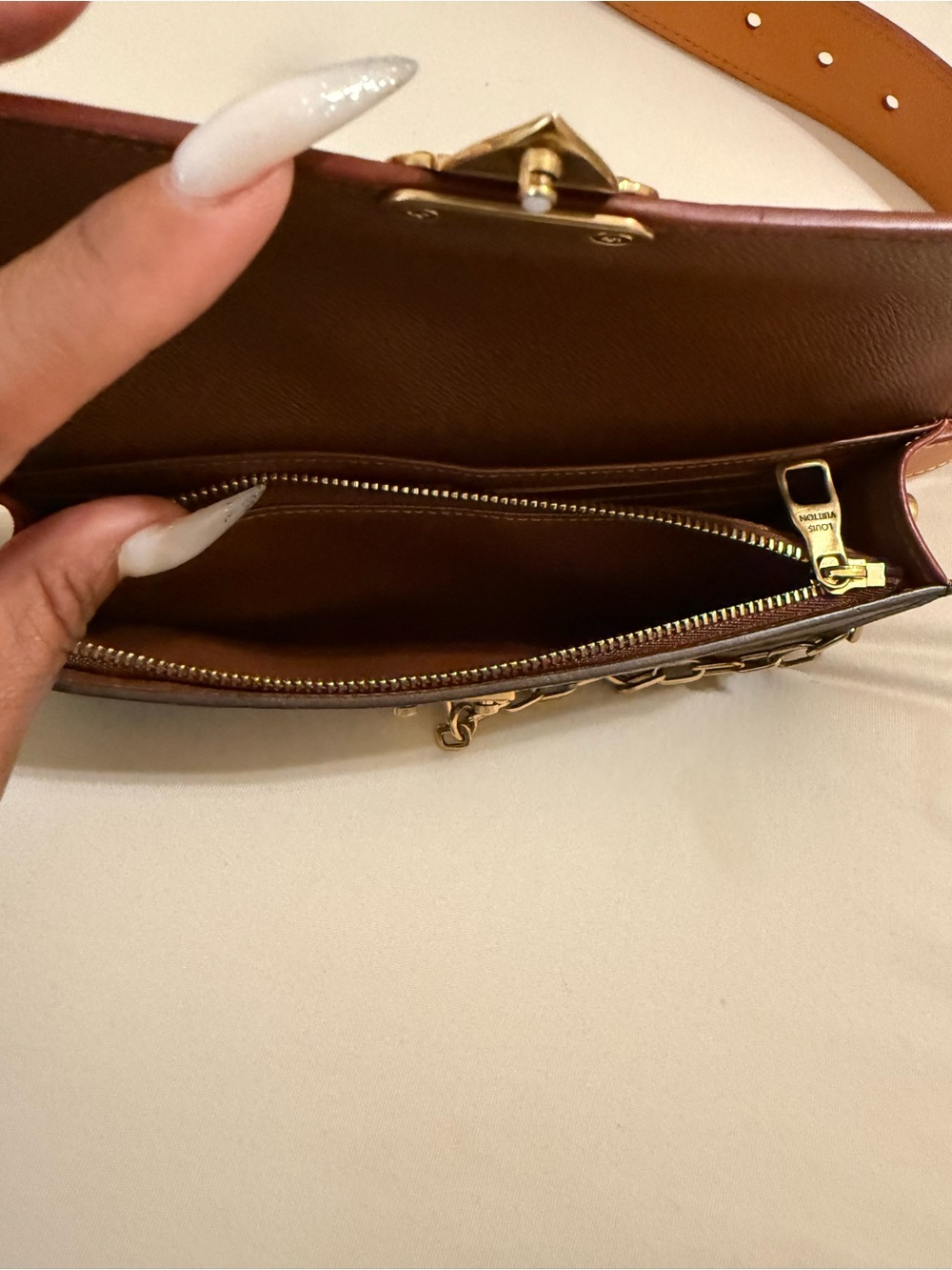 Louis Vuitton Brown Monogram Canvas Pallas Chain Crossbody - Picture 4 of 7